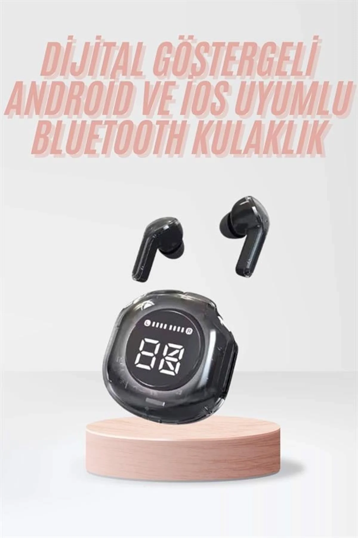 Yeni Nesil Bluetooth Kulaklık Dijital Göstergeli Dokunmatik 5.3 Kablosuz - Just Cheap Store Görsel 2