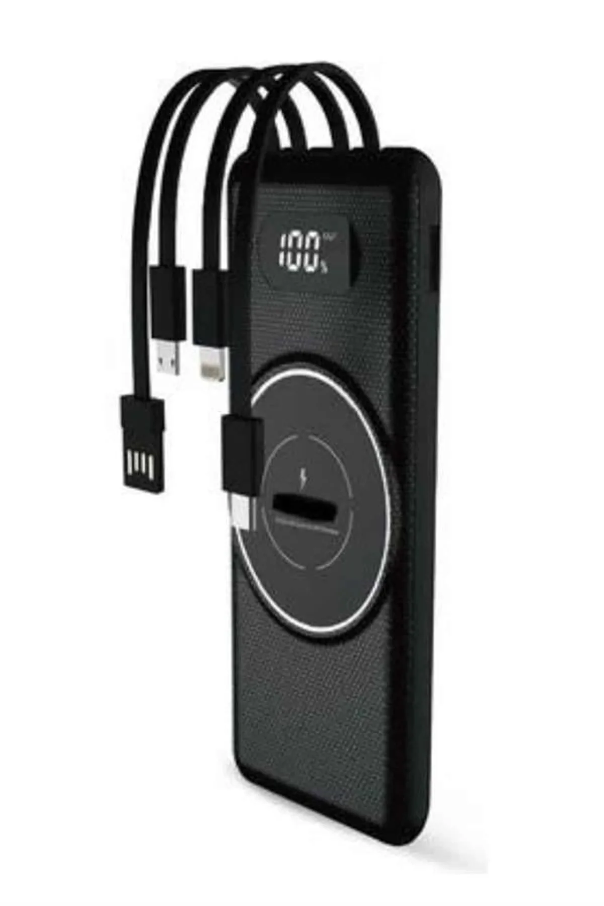 Wireless Powerbank 10000 Mah Led Ekranlı Dahili Kablolu Hızlı Şarj - Just Cheap Store Görsel 3