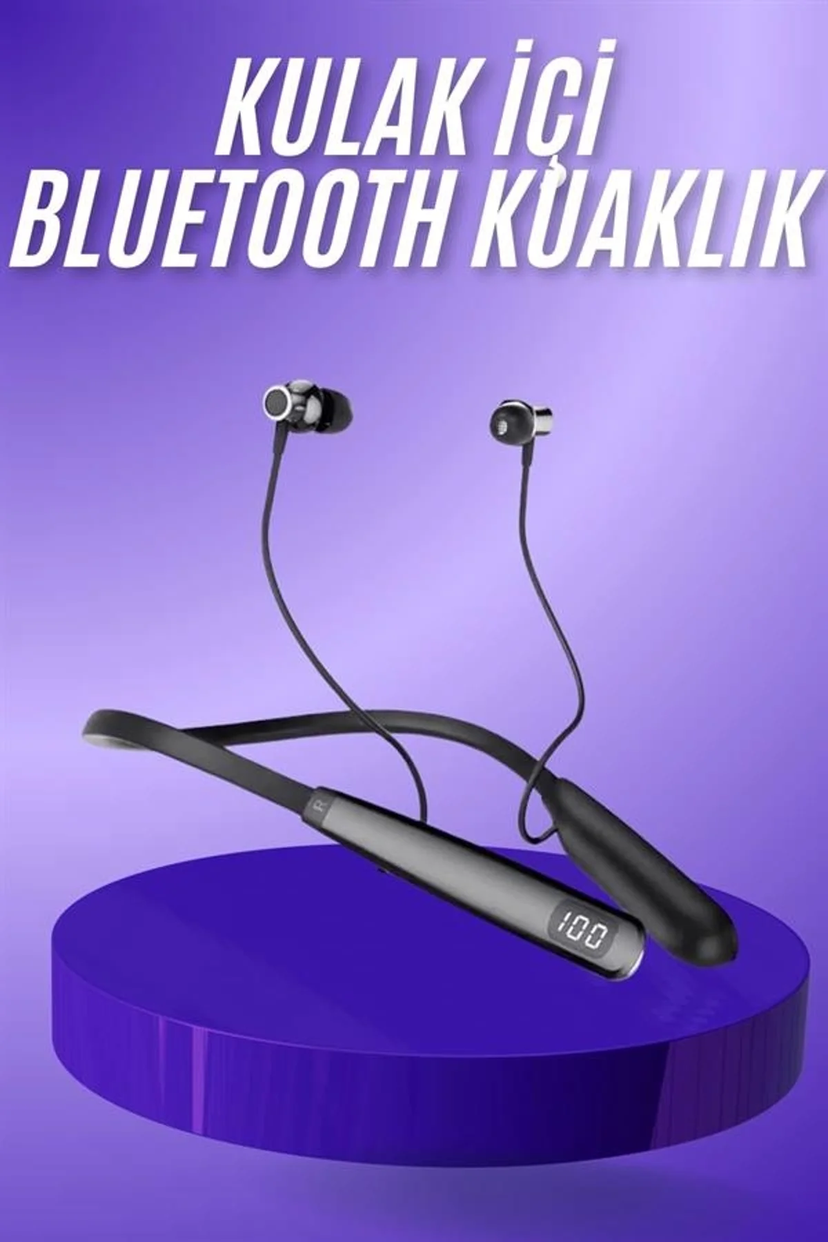 Bluetooth Kulaklık Şarj Göstergeli 100 Saat Şarj Kapasiteli Sporcu Kulaklık - Just Cheap Store Görsel 2