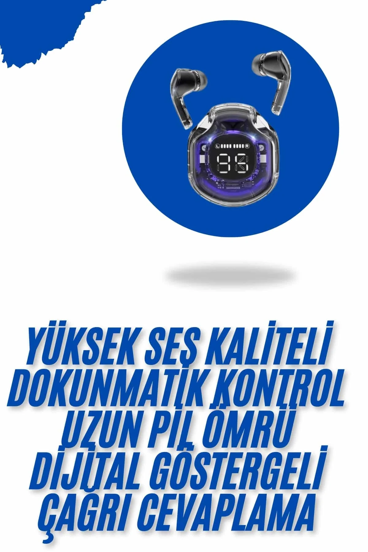Kablosuz Dijital Göstergeli Powerbanklı Ios Ve Android Uyumlu Kulaklık - Just Cheap Store Görsel 2