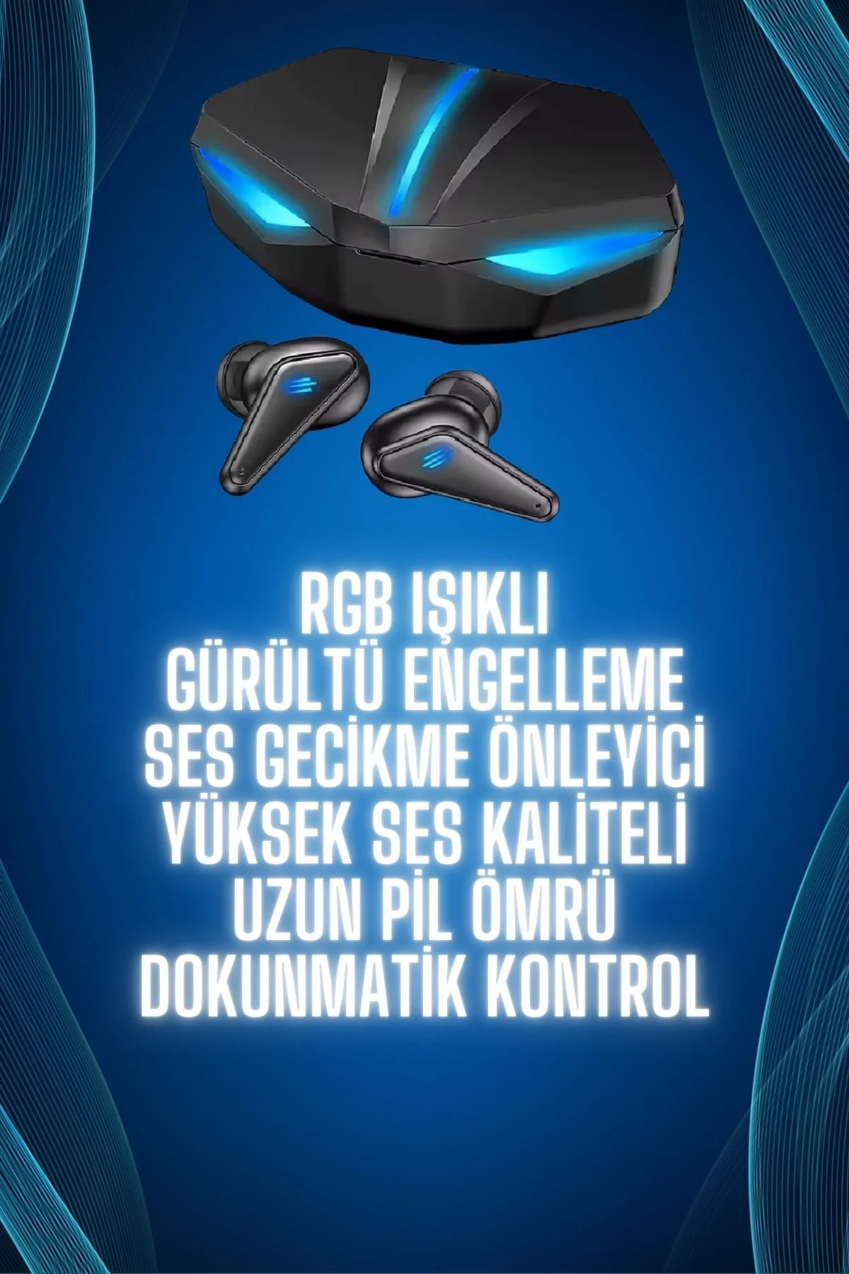 Bluetooth Kulaklık Kulaklığı Rgb Işıklı Oyunlarda Düşük Gecikme - Just Cheap Store Görsel 2