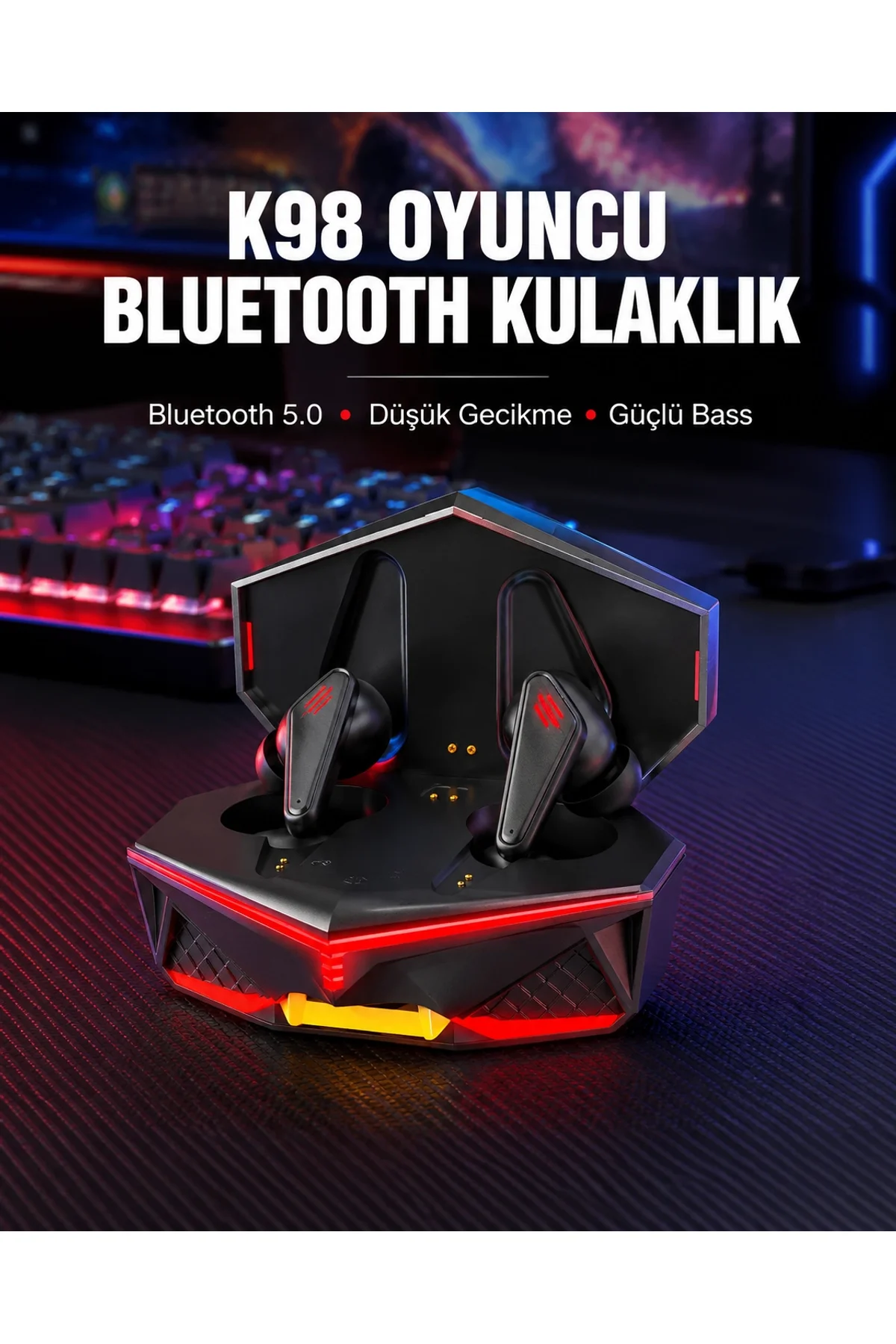 Bluetooth 5.0 Kablosuz Kulaklık Suya Dayanıklı Yeni Nesil