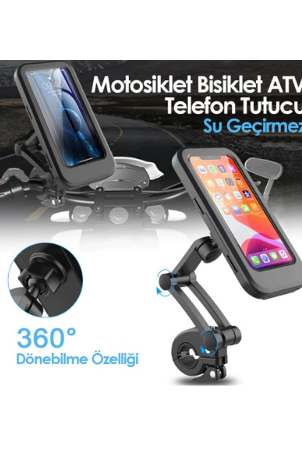 Gidon Bağlantılı Su Geçirmez Mıknatıslı Motorsiklet Telefon Tutucu - Just Cheap Store Görsel 2