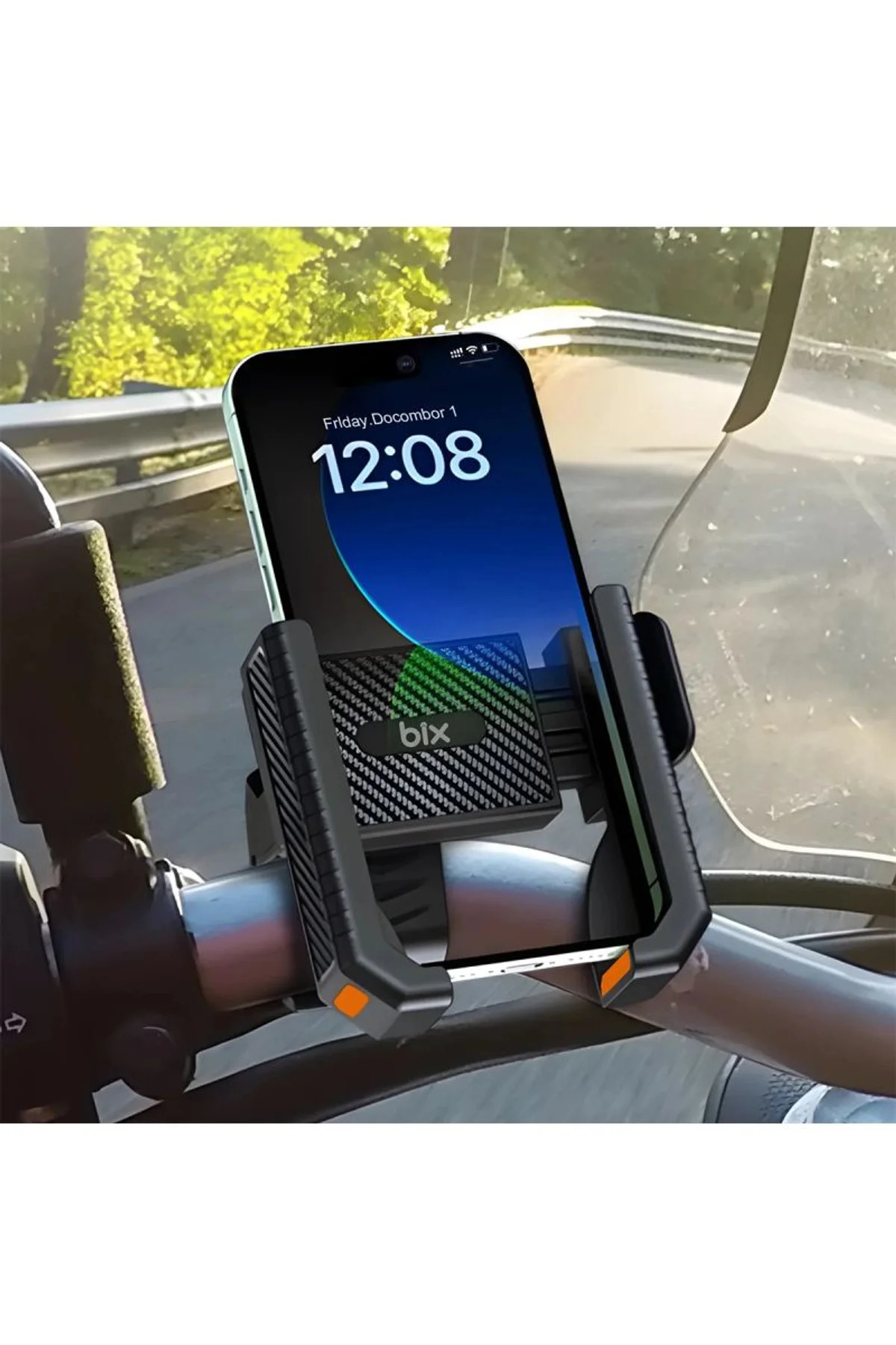 Gidon Bağlantılı Bisiklet Motosiklet İçin Esnek Abs 4-7.8″ İnç Telefon Tutucu 360° Dönebilen Tasarım - Just Cheap Store Görsel 4