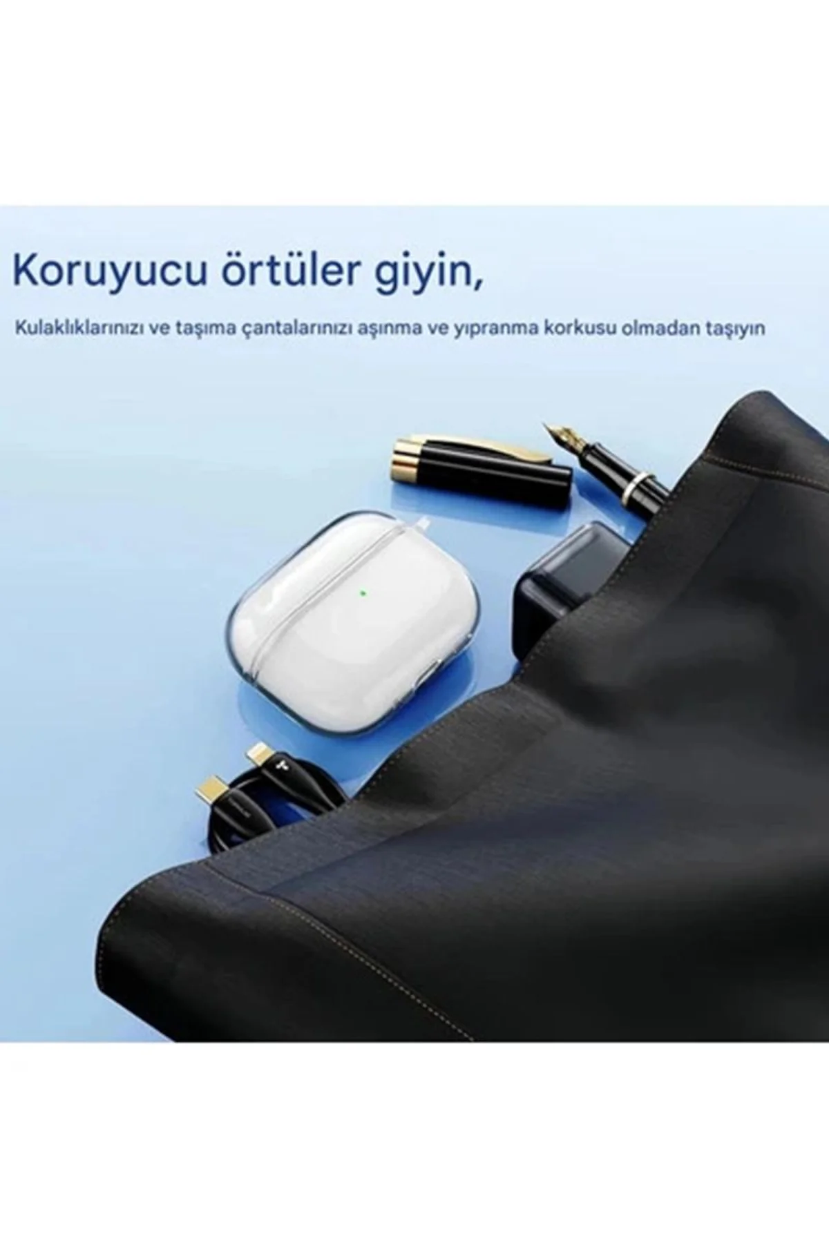 Airpods Pro 3. Nesil İle Uyumlu Şeffaf Cyrstal Clear Ultra Berrak Kılıf ( Kulaklık Değildir ) - Just Cheap Store Görsel 5
