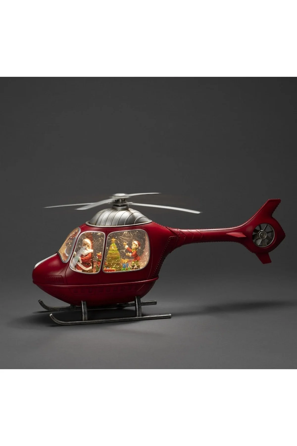 Helikopter Tasarımlı Işıklı Müzikli Kar Küresi Aalk1826
