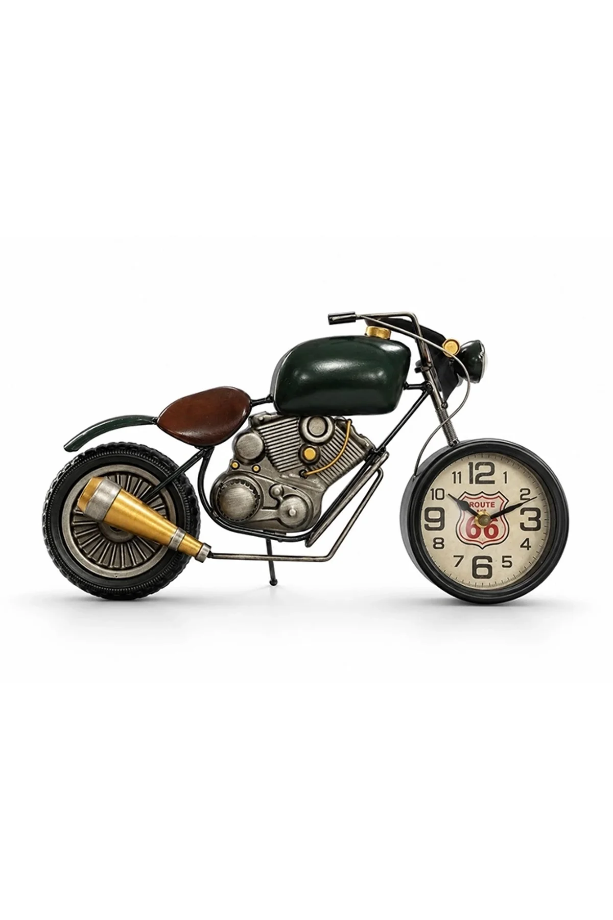 Motosiklet Tasarımlı Metal Duvar Saati Alk5790