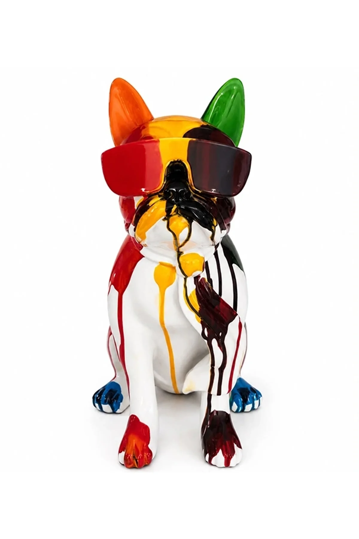 Renkli Dekoratif Polyester Bulldog Köpek Figürü Alk5473