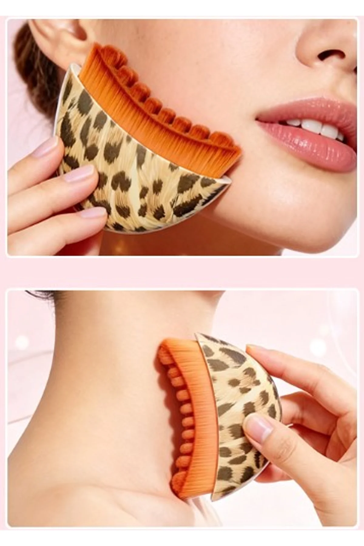 Leopar Görünümlü Lenf Drenaj Masaj Fırçası Kutulu (4741) - Just Cheap Store Görsel 2
