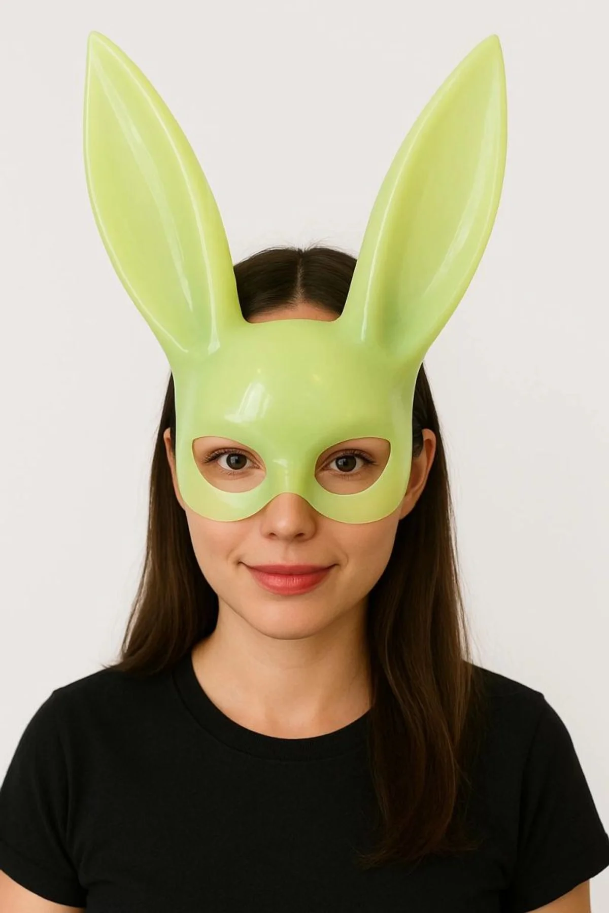 Karanlıkta Parlayan Fosforlu Tavşan Maskesi – Glow Bunny Masquerade Maske (32x22 Cm) - Just Cheap Store Görsel 2