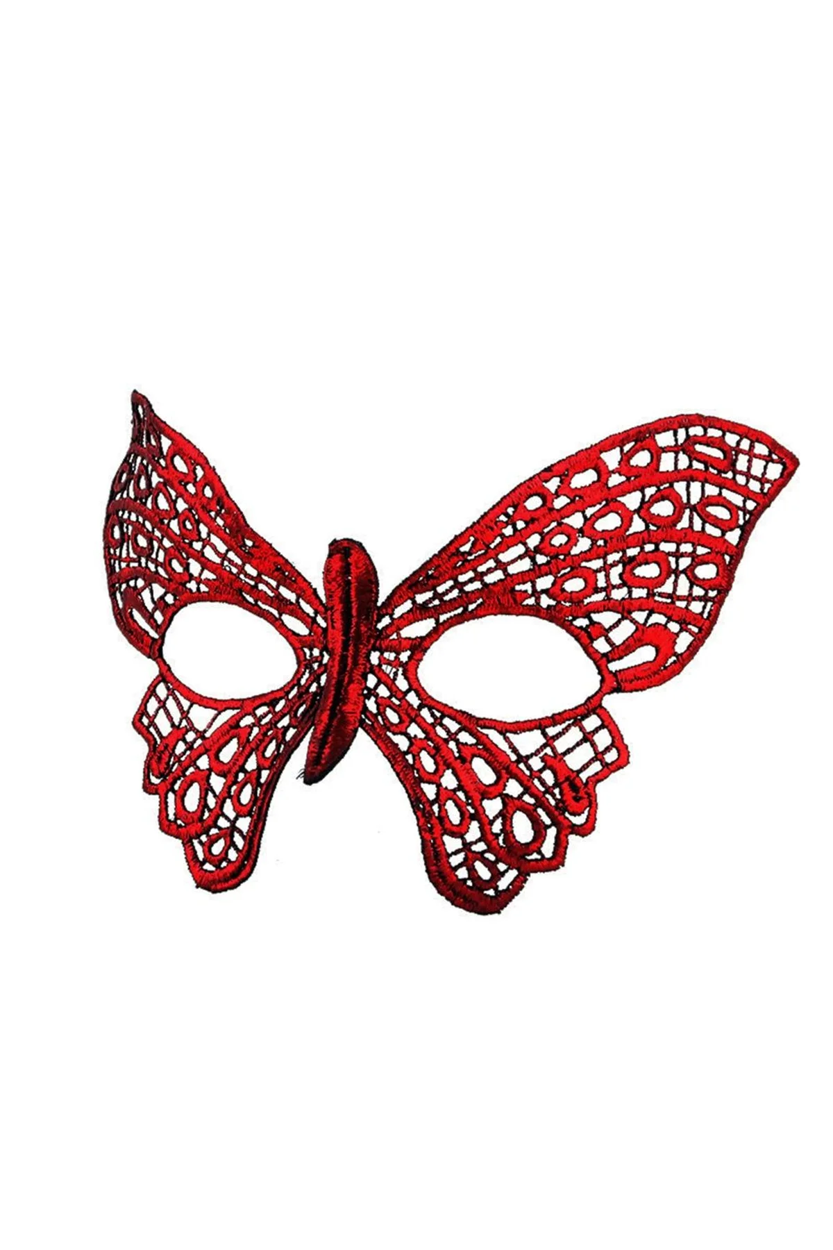 Kırmızı Dantel Masquerade Maskesi 7 No - Just Cheap Store Görsel 3
