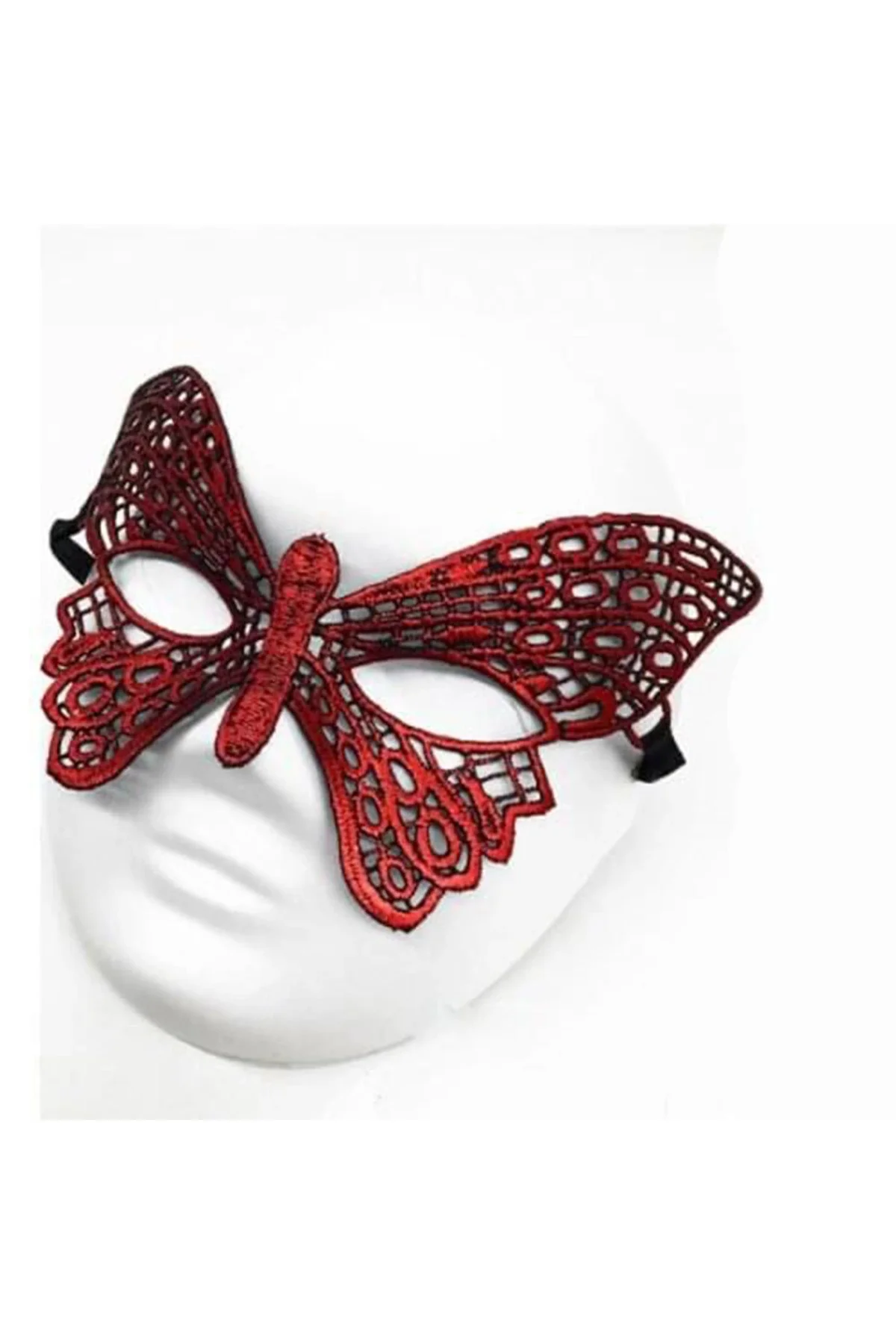 Kırmızı Dantel Masquerade Maskesi 7 No - Just Cheap Store Görsel 2