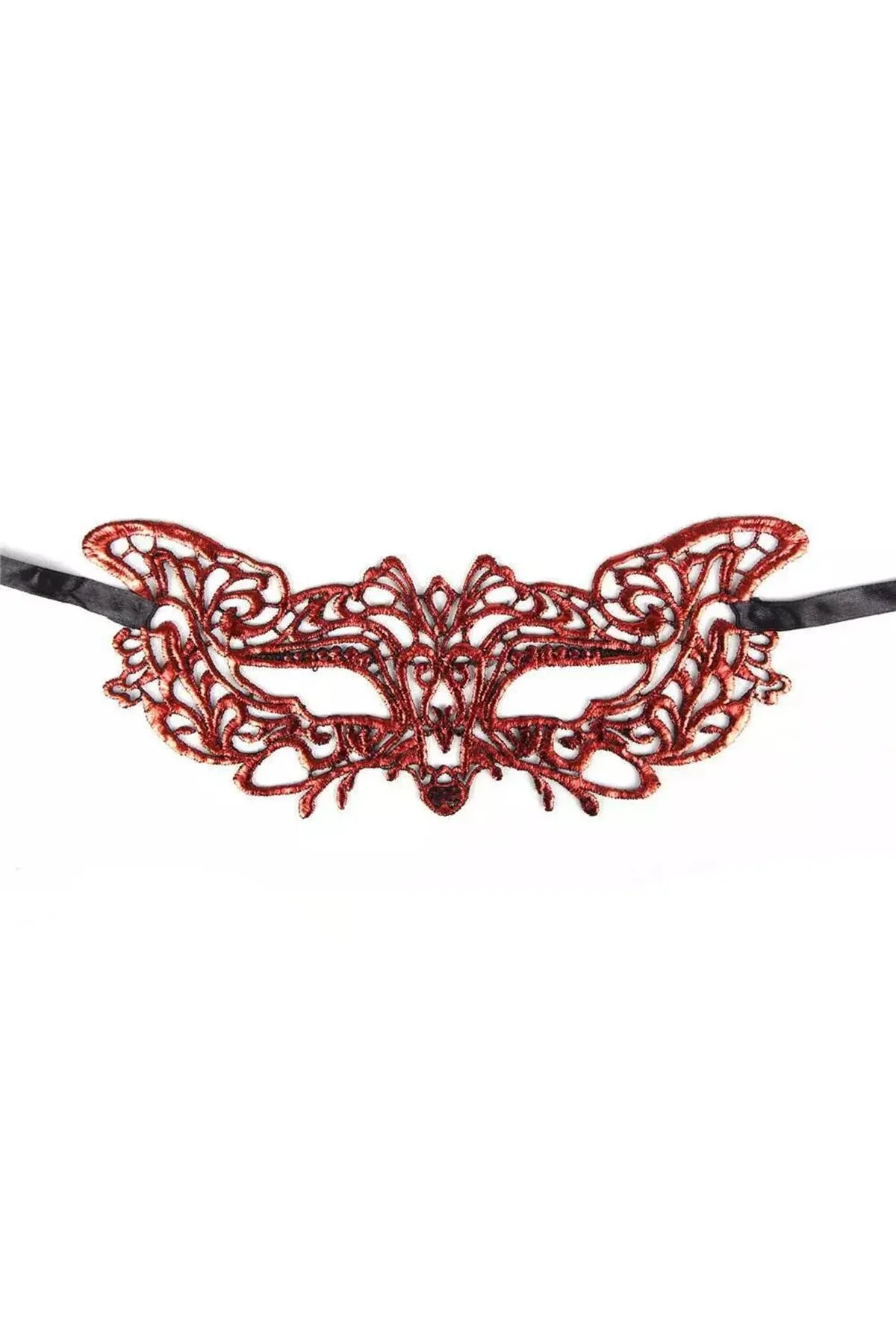 Kırmızı Dantel Masquerade Maskesi 9 No - Just Cheap Store Görsel 2