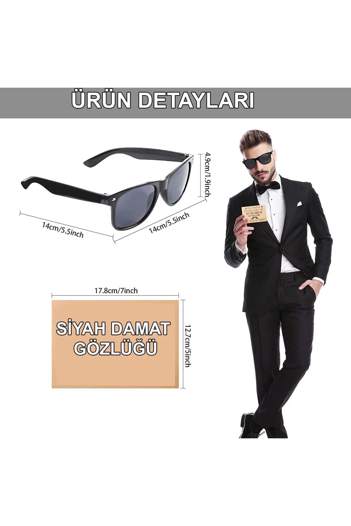 Damat Gözlüğü – Düğün Ve Bekarlığa Veda Partisi Aksesuarı - Just Cheap Store Görsel 3