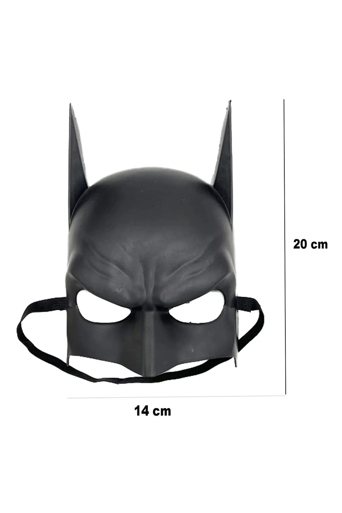 Siyah Renk Çocuk Boy Arkadan Lastikli Batman Maskesi A Kalite 20x14 Cm - Just Cheap Store Görsel 2
