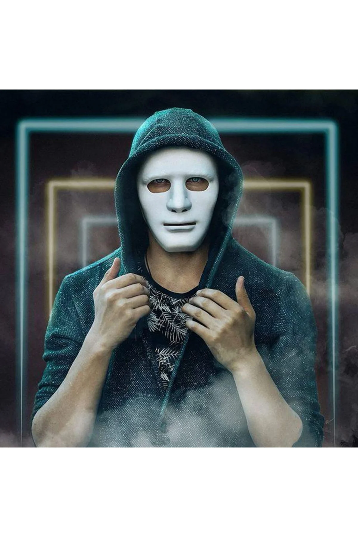 Beyaz Renk Hip Hop Anonim Jabbawockeez Dans Maskesi 18x19 Cm - Just Cheap Store Görsel 2