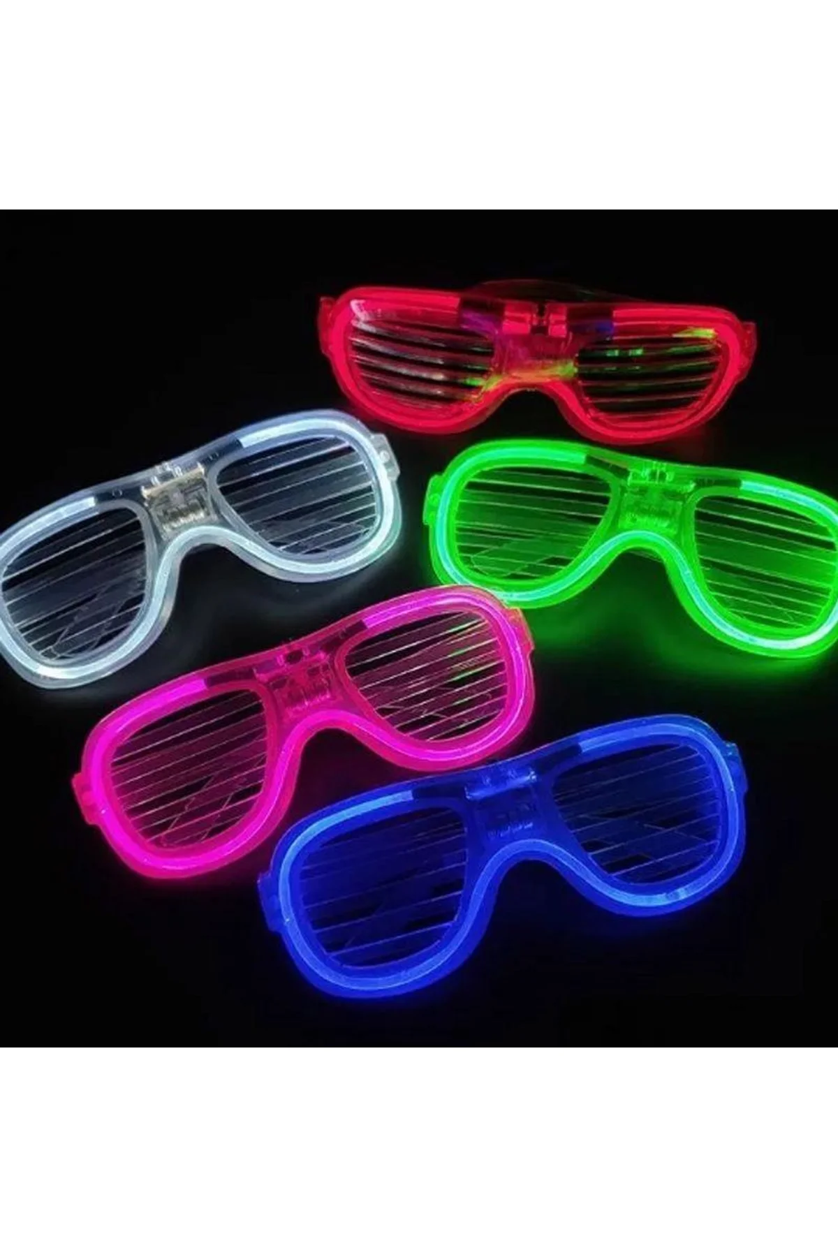 Glow Model Led Işıklı Parti Gözlüğü 3 Modlu 5 Renk 5 Adet - Just Cheap Store Görsel 2