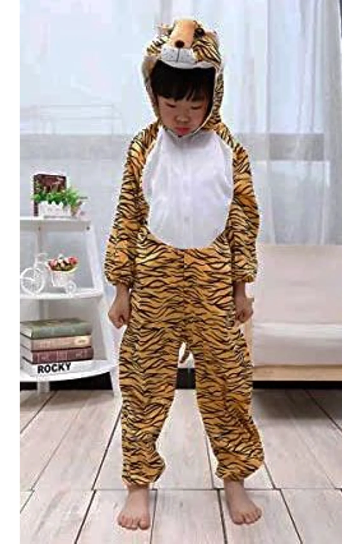 Çocuk Kaplan Kostumu - Aslan Kostümü 4-5 Yaş 100 Cm - Just Cheap Store Görsel 2