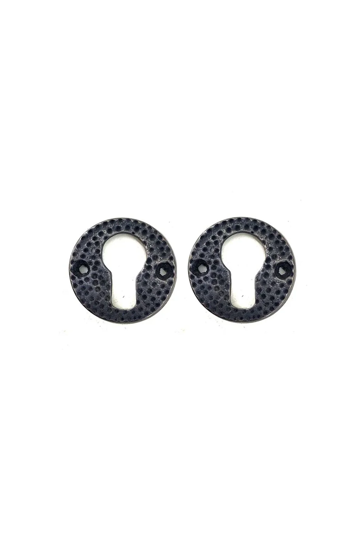 Antika Tarz Dekoratif Pirinç Oda Kilit Rozeti - 49mm, Oksit