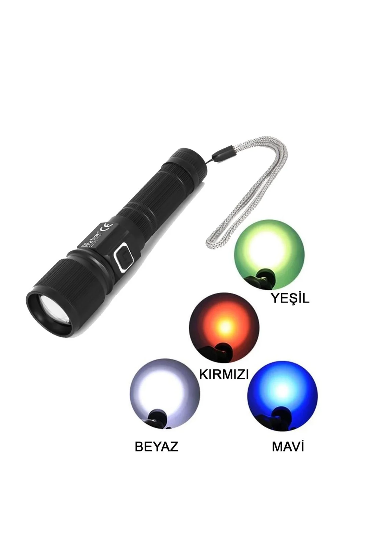 Cree Tg Led 1000 Lümen Göstergeli Fonksiyonel El Feneri Wt-732 - Just Cheap Store Görsel 2