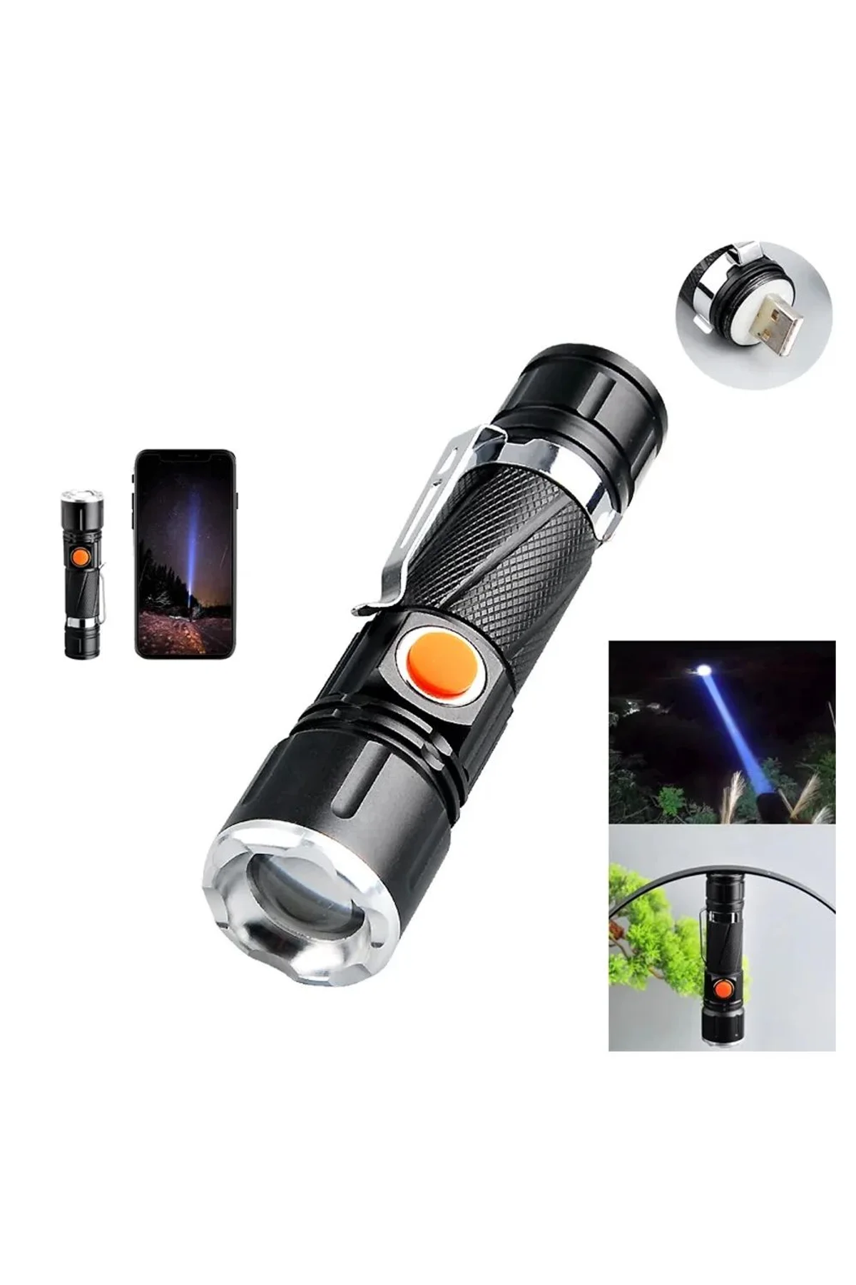 P50 Led Şarjlı Mıknatıslı Usb El Feneri Wt-622 - Just Cheap Store Görsel 4