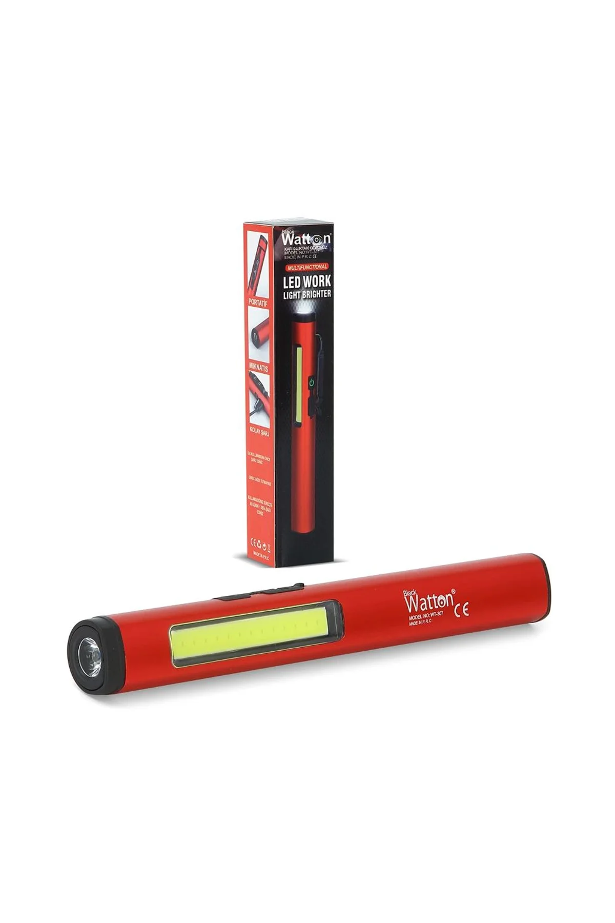 Şarjlı Mıknatıslı Çalışma Lambası Cep Feneri Wt-307-s - Just Cheap Store Görsel 2