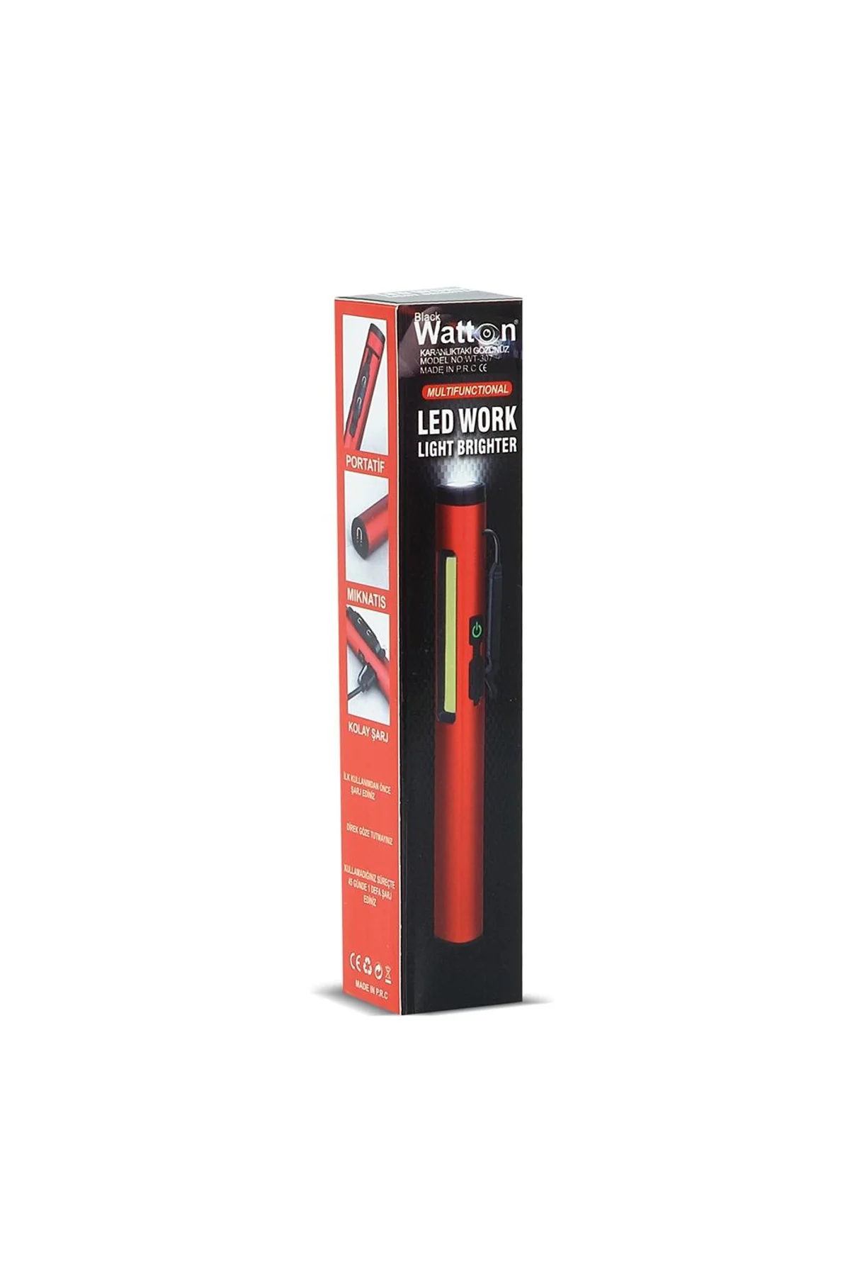 Şarjlı Mıknatıslı Çalışma Lambası Cep Feneri Wt-307-s - Just Cheap Store Görsel 5