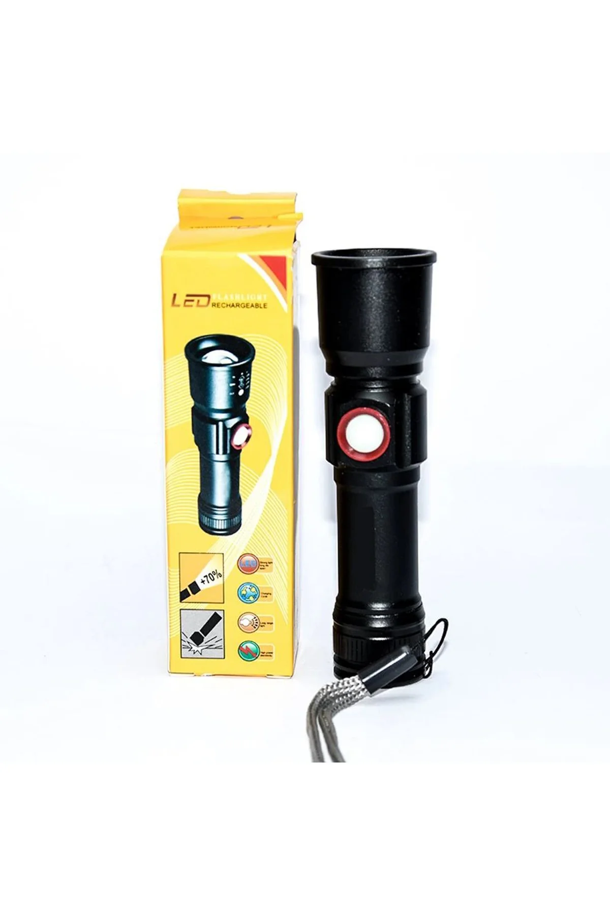 2 Led 1.000 Lümen Usb Şarjlı El Feneri Wt-611 - Just Cheap Store Görsel 4