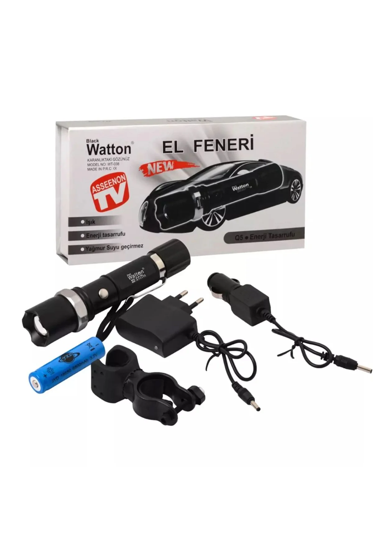 Zoomlu Şarjlı El Feneri En Uygun Fiyata Wt-038 - Just Cheap Store Görsel 5