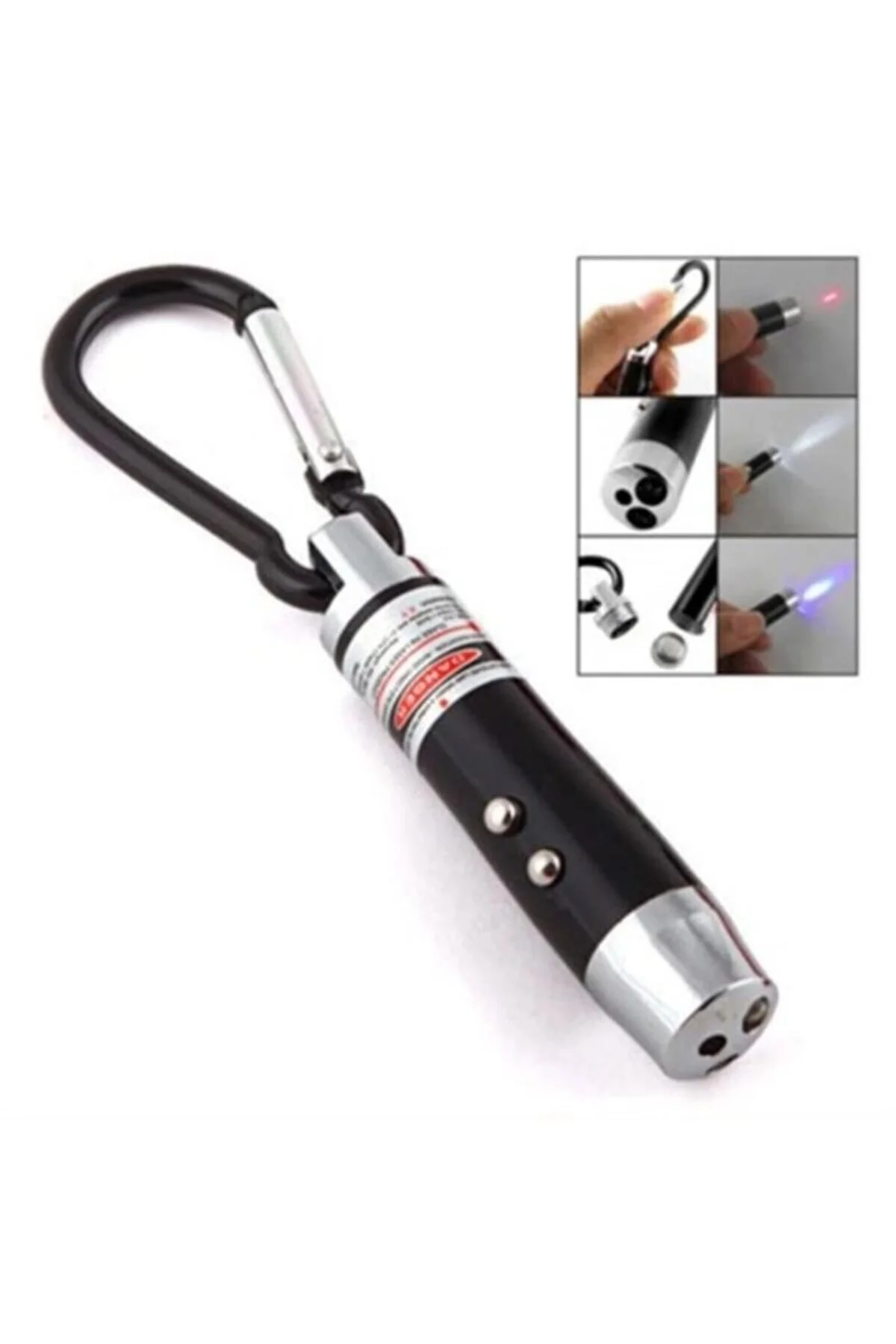El Feneri Anahtarlık Işıklı Anahtarlık 3 Fonksyonlu Lazer Led Fener - Just Cheap Store Görsel 4