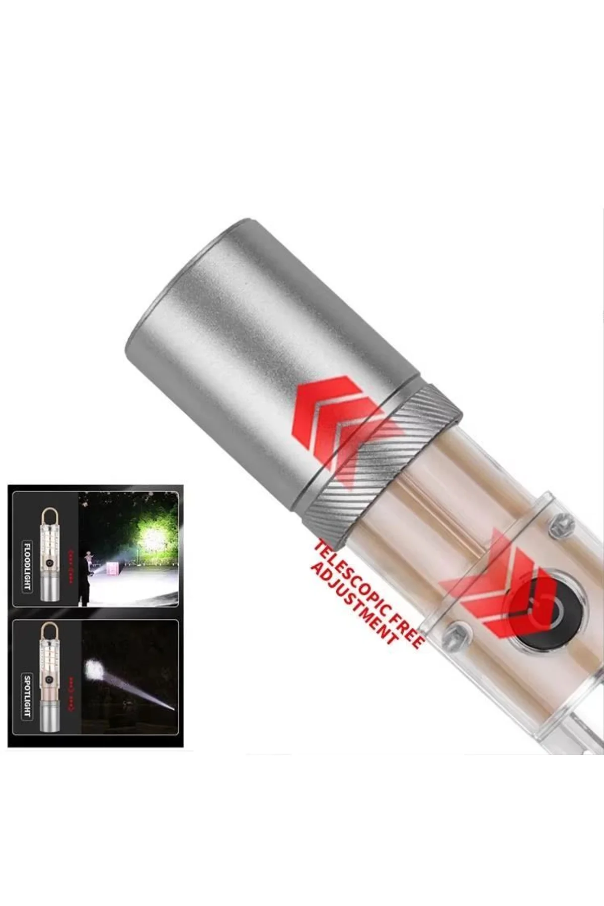 Ps-8915 10w Zoomlu Led Powerbank Özellikli Şarjlı Kamp El Feneri - Just Cheap Store Görsel 5