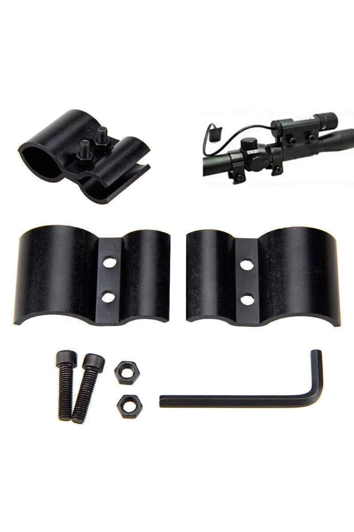 2x10mm 31mm Montaj Klip Taktik El Feneri Torch Sight Lazer Kapsam - Just Cheap Store Görsel 3