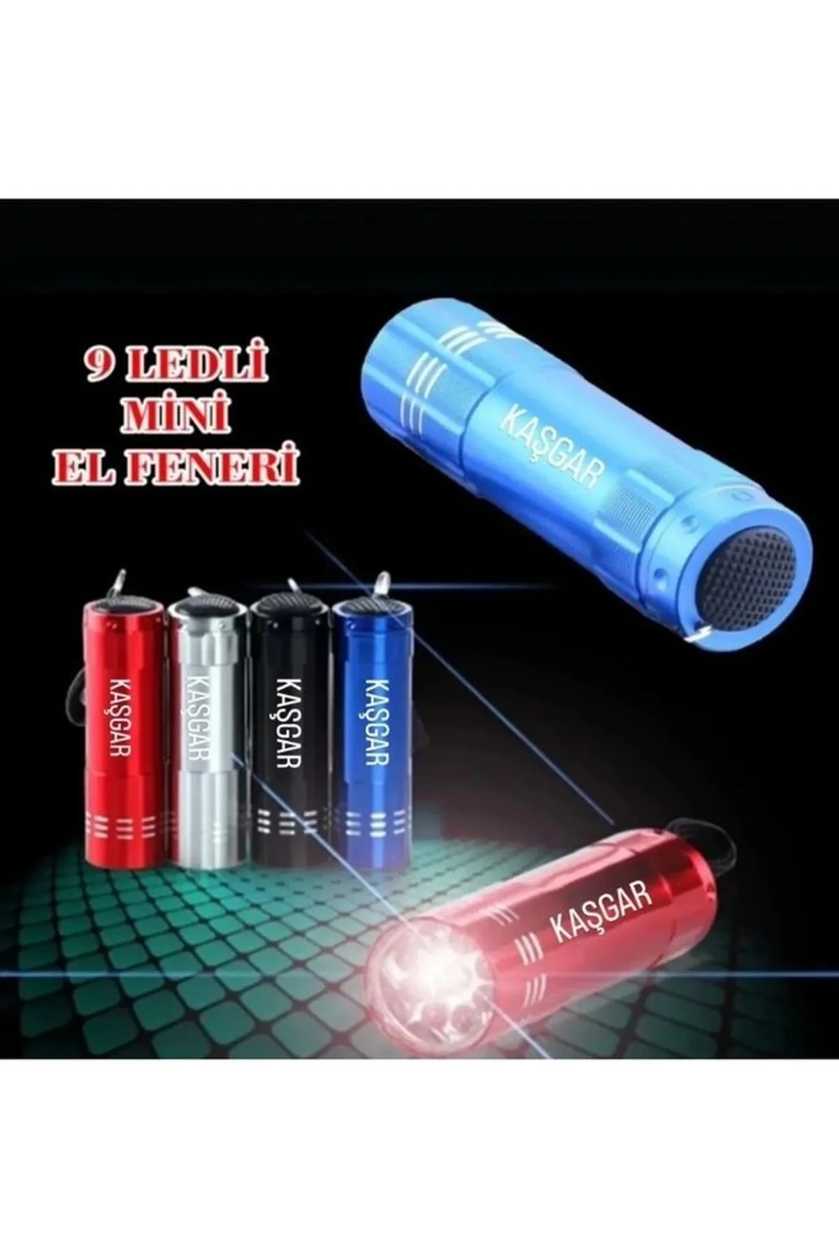 Süper Parlak 9 Ledli Metal Mini El Feneri - Just Cheap Store Görsel 2