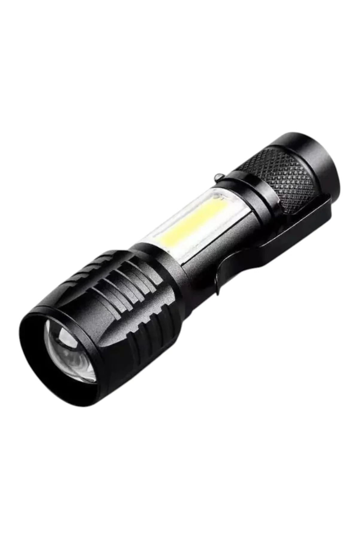 Wison Ws-5454 Taktik El Feneri Usb Şarj Edilebilir Kamp Feneri Cob Zumlanabilir Mini Taşınabilir El