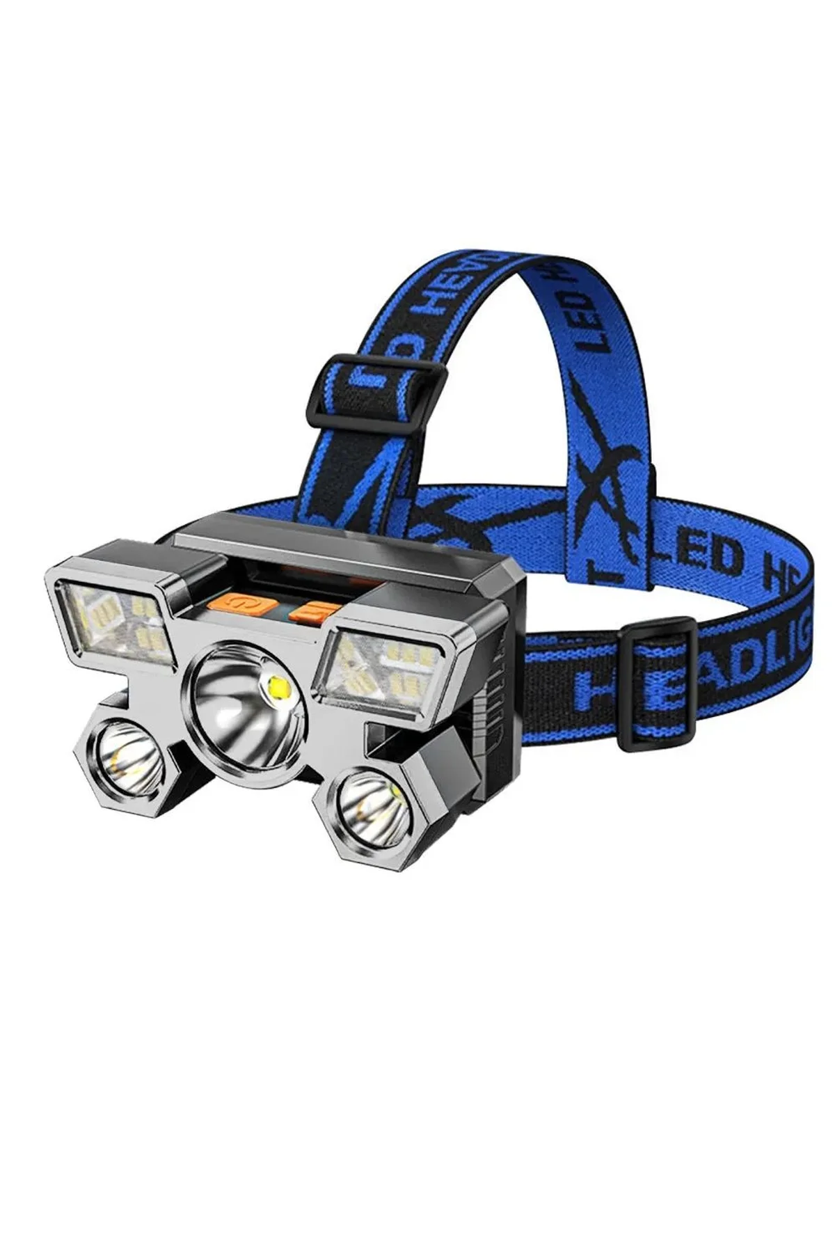 212 Model Şarjlı 5 Led 4 Modlu Cob Led Avcı Balıkçı Kamp Süper Kafa Lambası