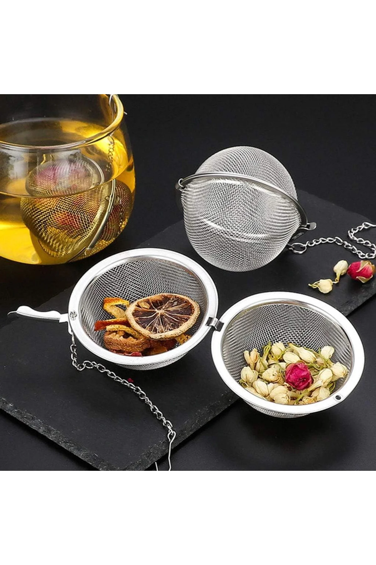 Paslanmaz Çelik Çay Demlik Küre Kilitleme Çay Topu - Just Cheap Store Görsel 2