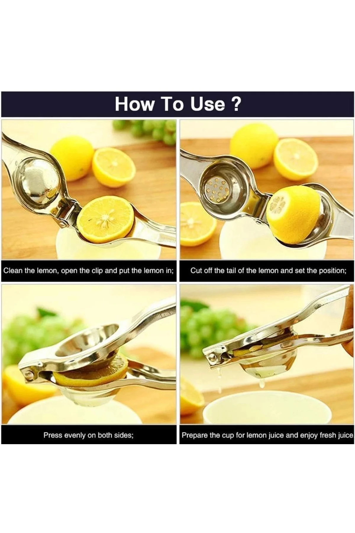 Paslanmaz Çelik Limon Sıkacağı - Just Cheap Store Görsel 3