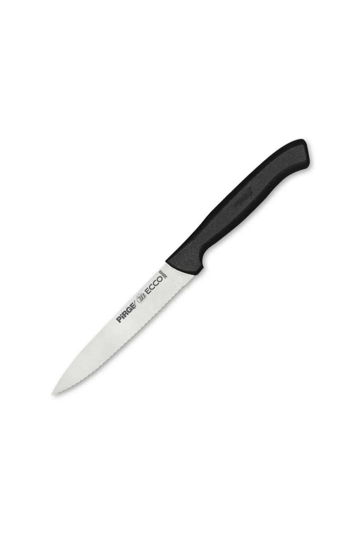 38049 Ecco Tırtıklı Sebze, Et, Biftek Steak Bıçağı 12 Cm - Siyah