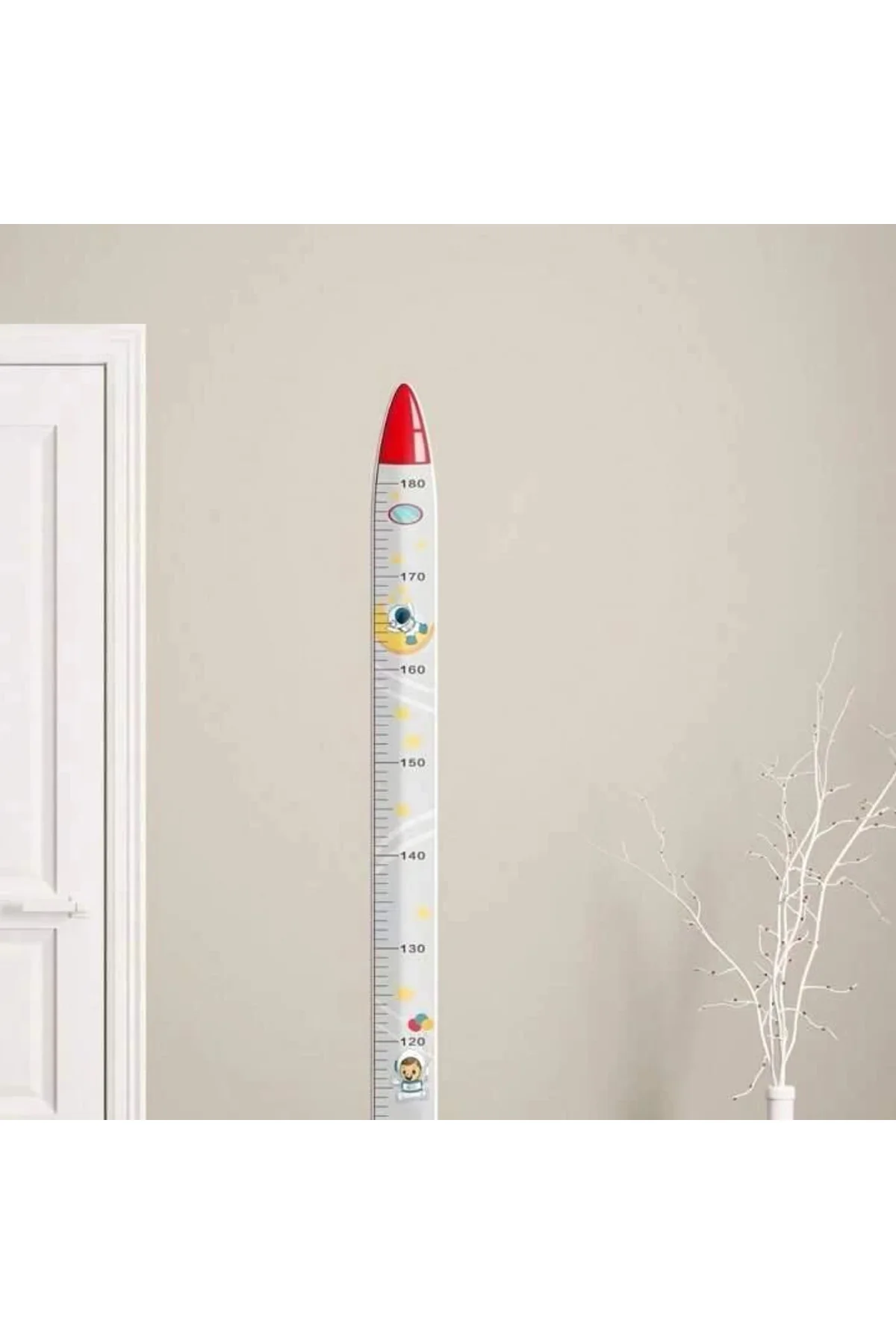Sevimli Sarı Zürafa Yeşil Dinazor Deniz Kızı Roket Ağaç Boy Ölçüsü Sticker - Just Cheap Store Görsel 4