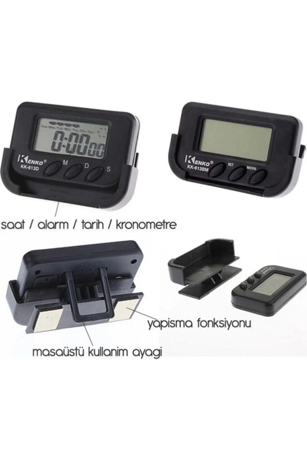 Dijital Mini Masa Araba Saati Kronometre - Just Cheap Store Görsel 2