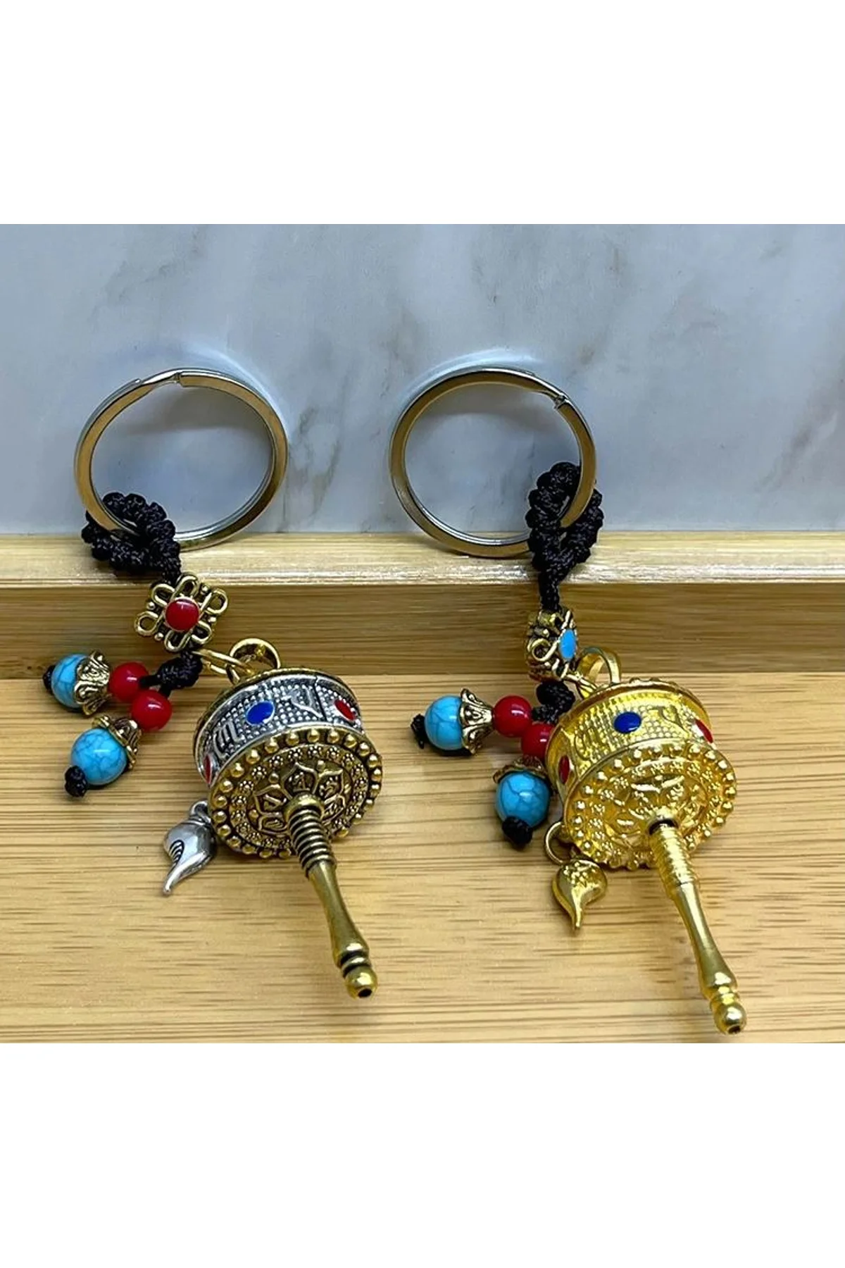Metal Feng Shui Şans Çarkı Anahtarlık Alk4455