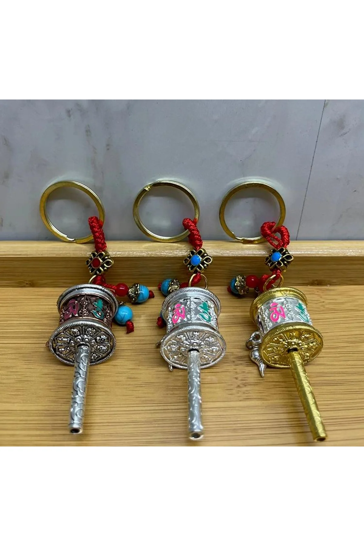 Metal Feng Shui Şans Çarkı Anahtarlık Alk4458