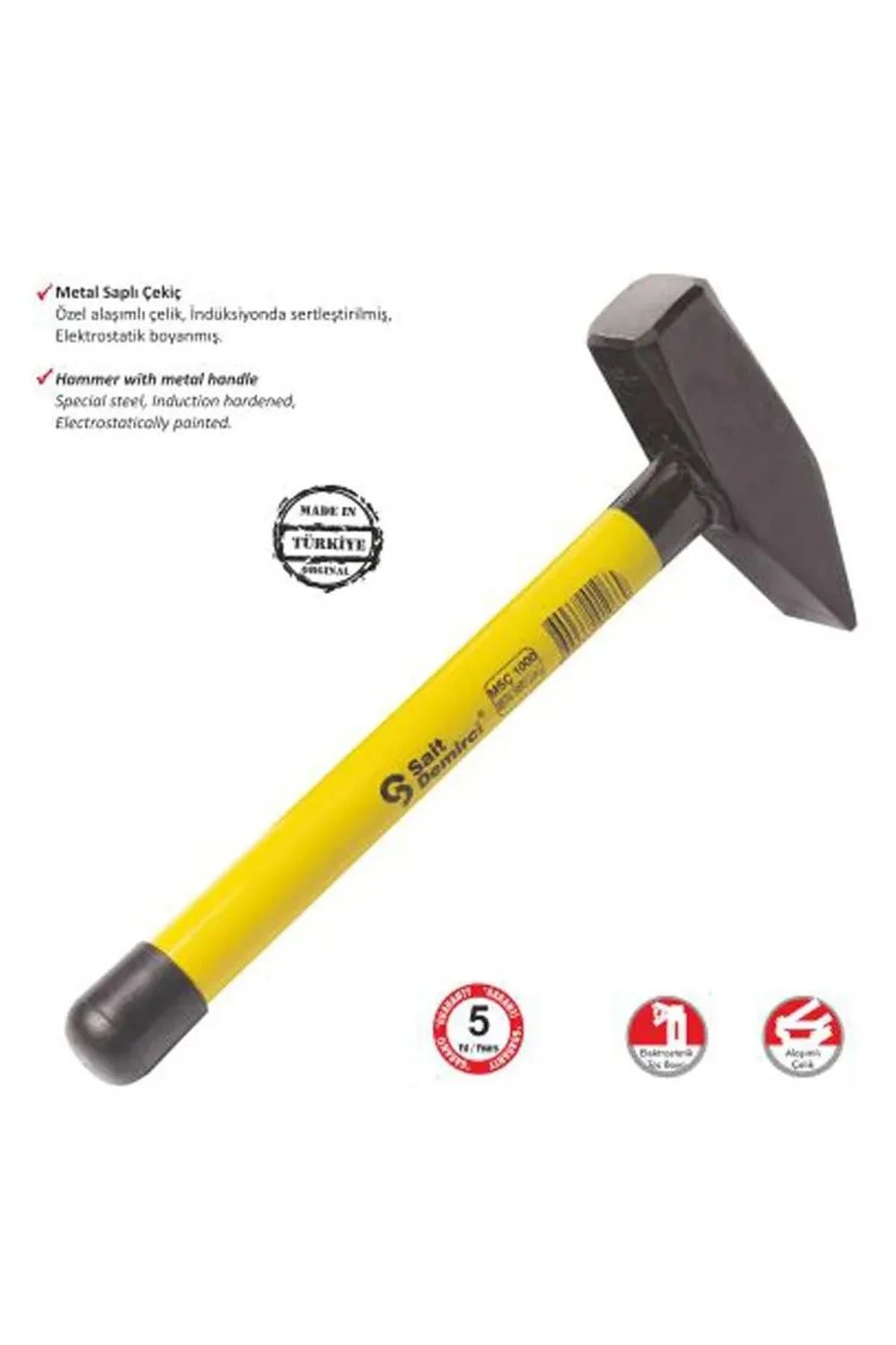 Metal Saplı Çekiç 1000 Gr
