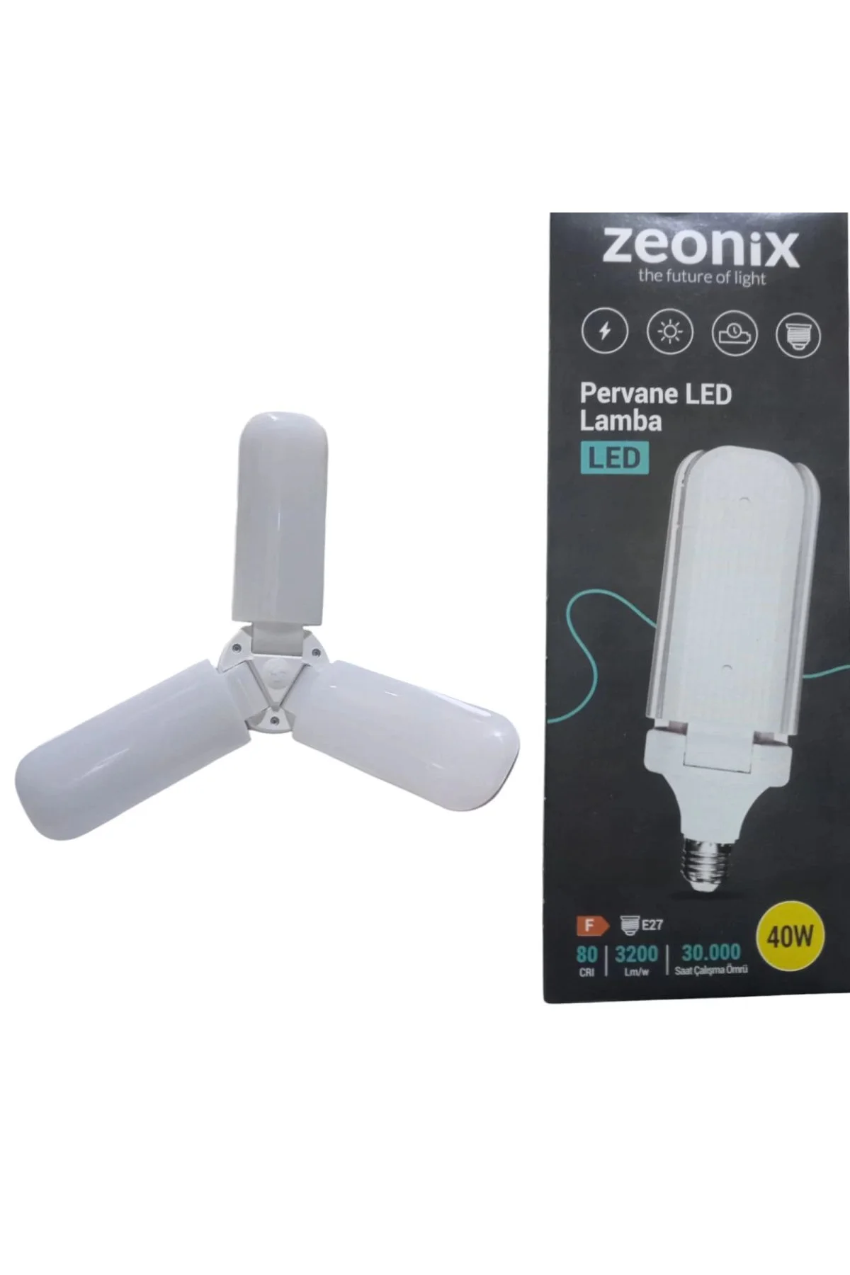 Zeonix 40w 3 Kanatlı Pervane Ampul
