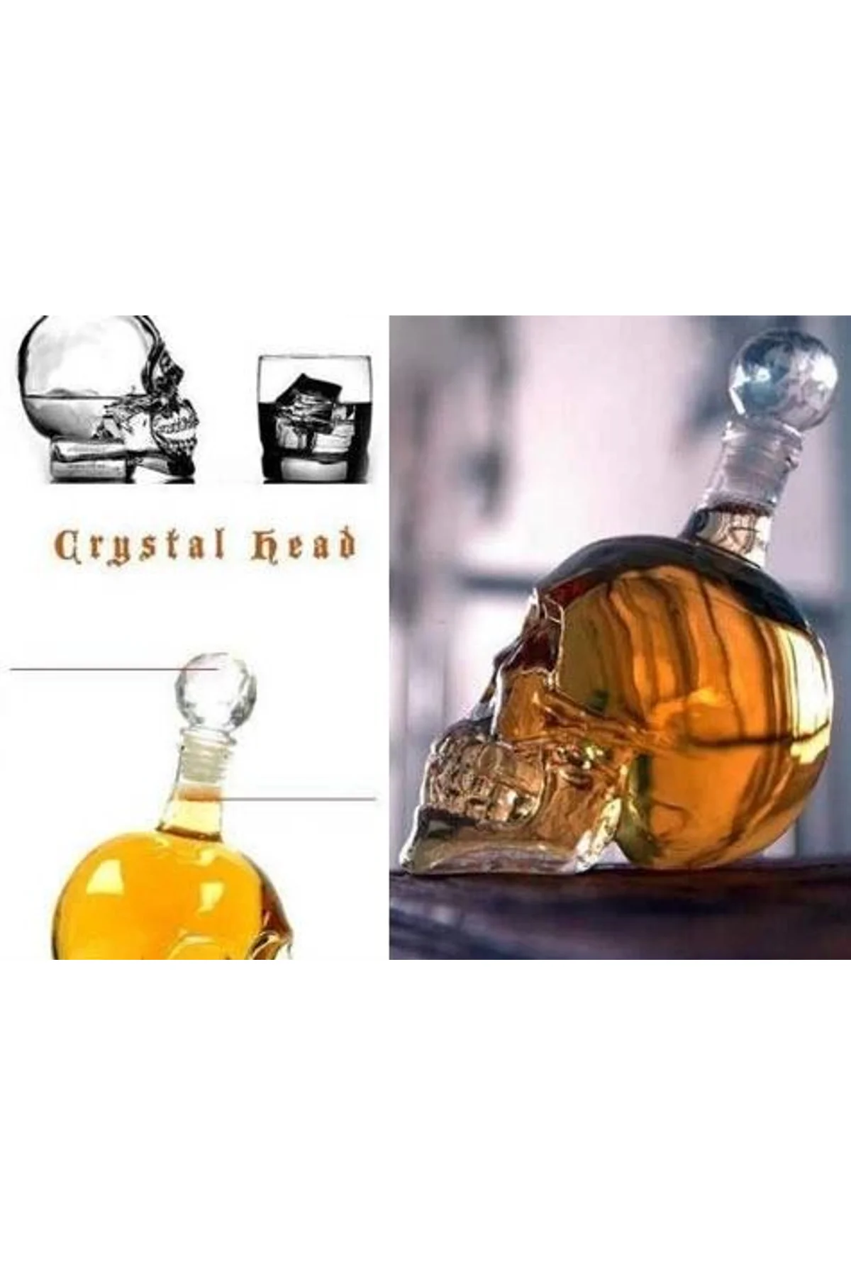 Crystal Head Kuru Kafa Cam Şişe 350 Ml - Just Cheap Store Görsel 4