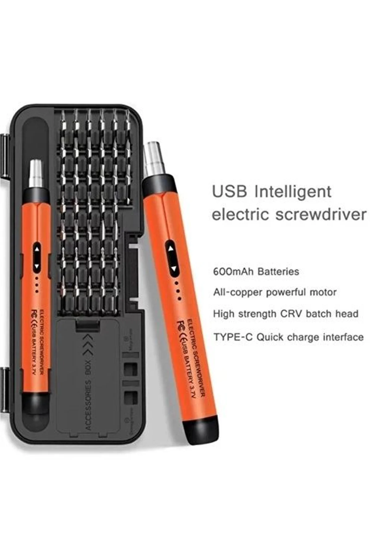 3.7v Şarjlı Mini Elektrikli Tornavida Seti 500mah Type-c Manyetik Hassas Uçlu Vida Seti 38 Parça - Just Cheap Store Görsel 2