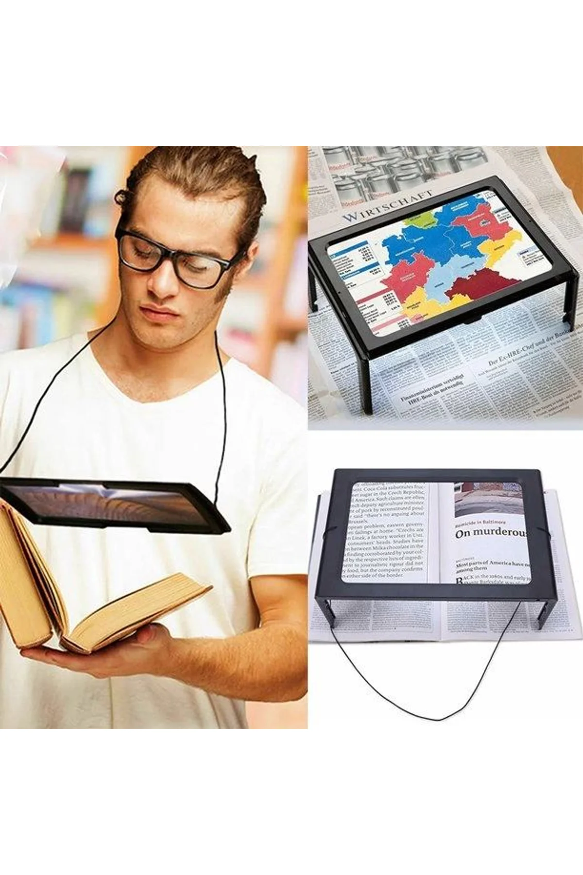Led Işıklı Kitap Okuma Büyüteç - Just Cheap Store Görsel 4