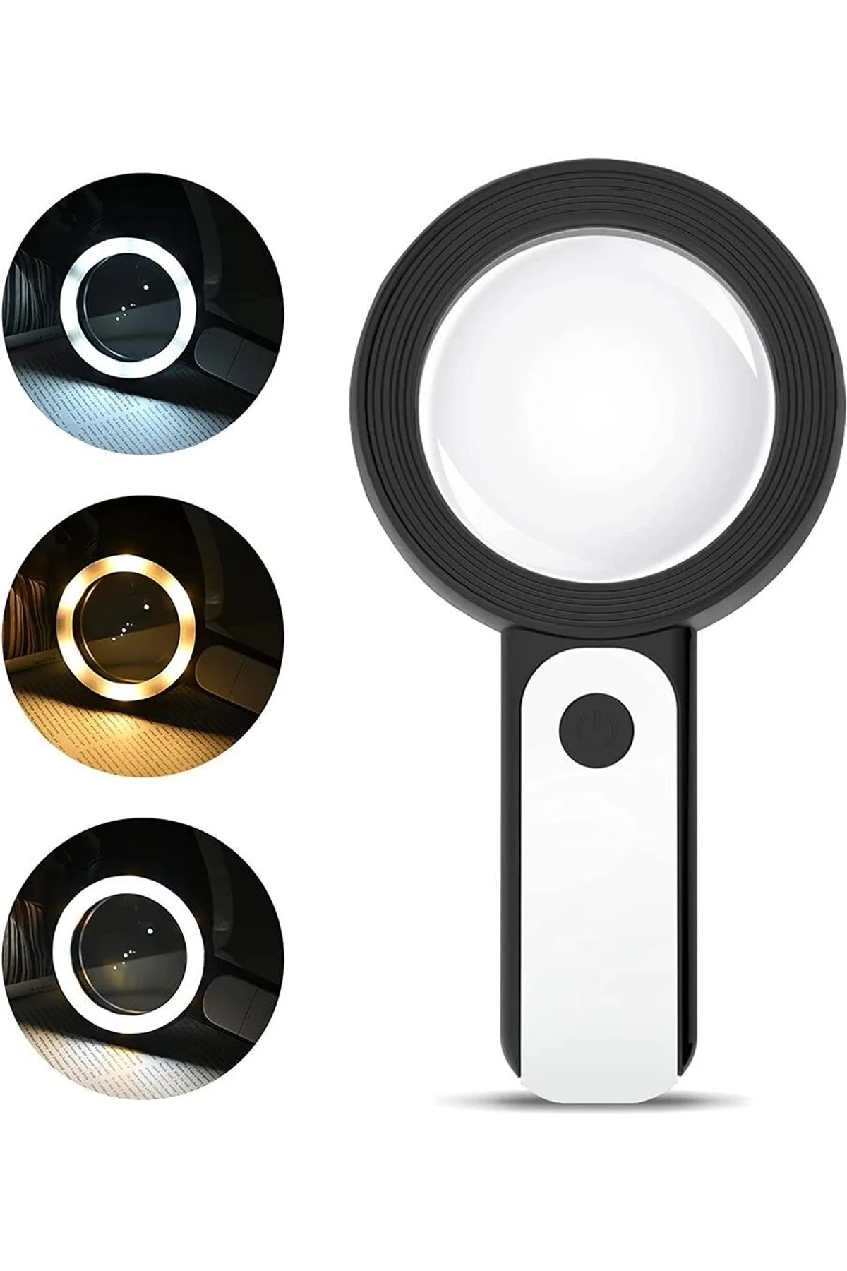 30x 12ışıklı Büyüteç Taşınabilir Çıft Katmanlı Optik Cam Okuma Büyüteç 229018 - Just Cheap Store Görsel 2