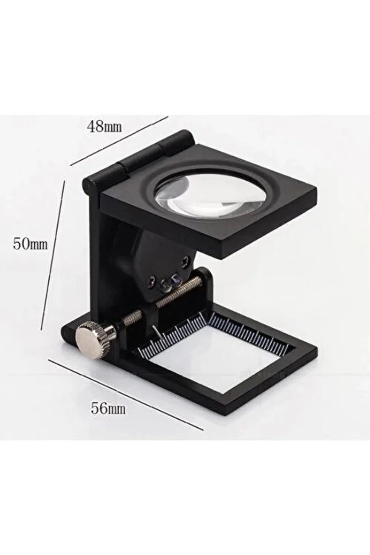 28x28 Mm Katlanır Sayaçlı Metal Lüp, 2 Led Işıklı Büyüteç Tekstil Th9005a - Just Cheap Store Görsel 3