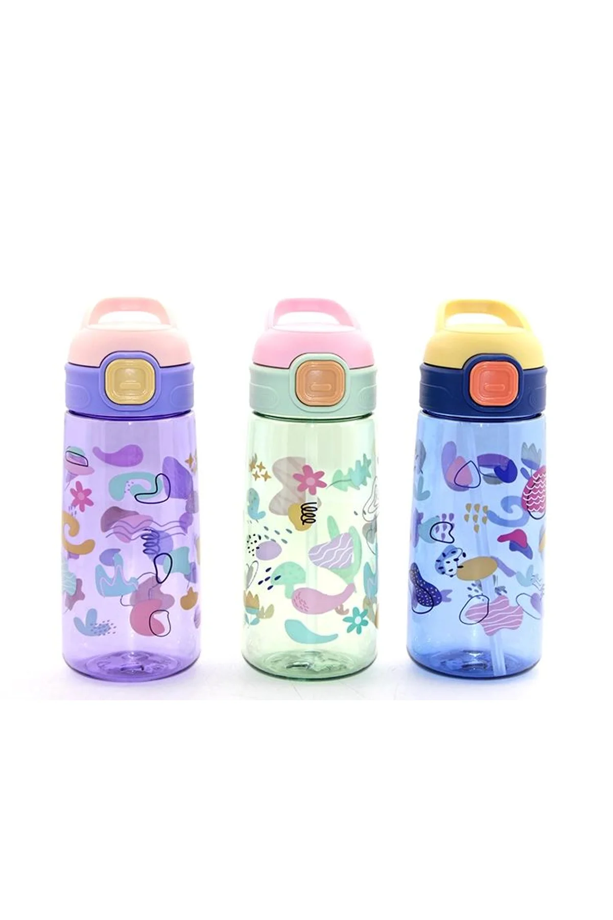 Renkli Pipetli Suluk 600 Ml Bpa İçermez Alk2968